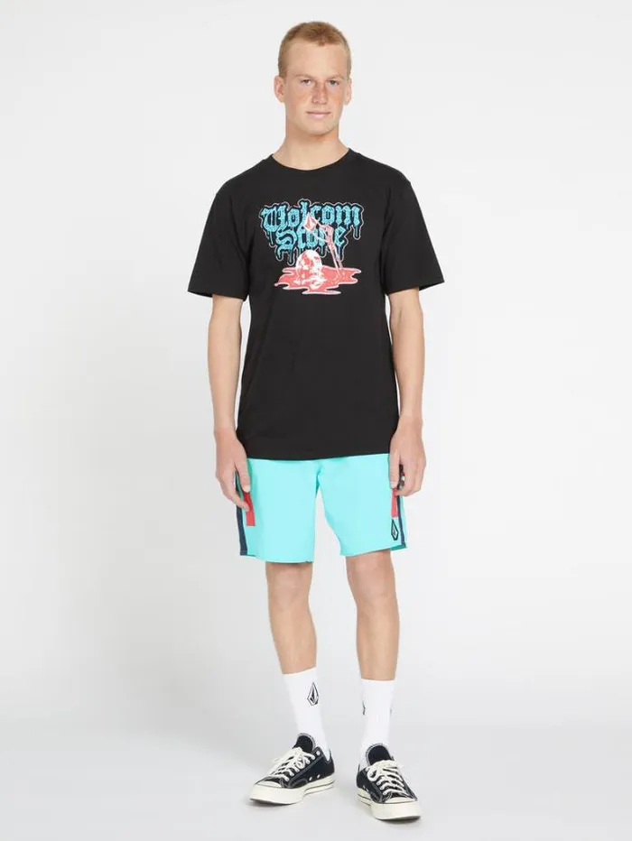 Mens Tops and Tees Volcom Puddle Short Sleeve Tee 8211 Black