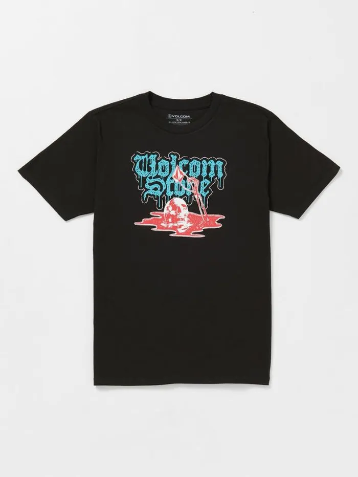 Mens Tops and Tees Volcom Puddle Short Sleeve Tee 8211 Black