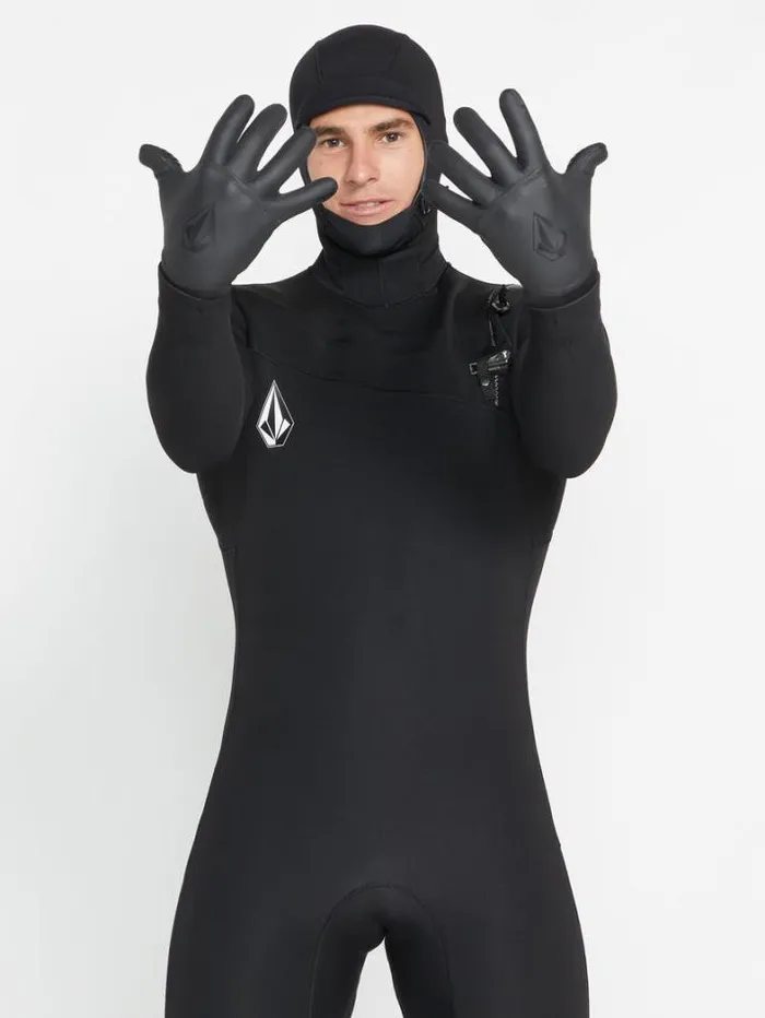 Mens Wetsuits Volcom 3mm 5 Finger Gloves 8211 Black