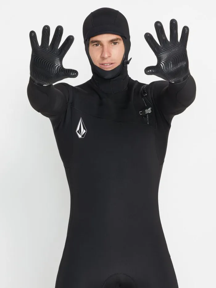 Mens Wetsuits Volcom 3mm 5 Finger Gloves 8211 Black