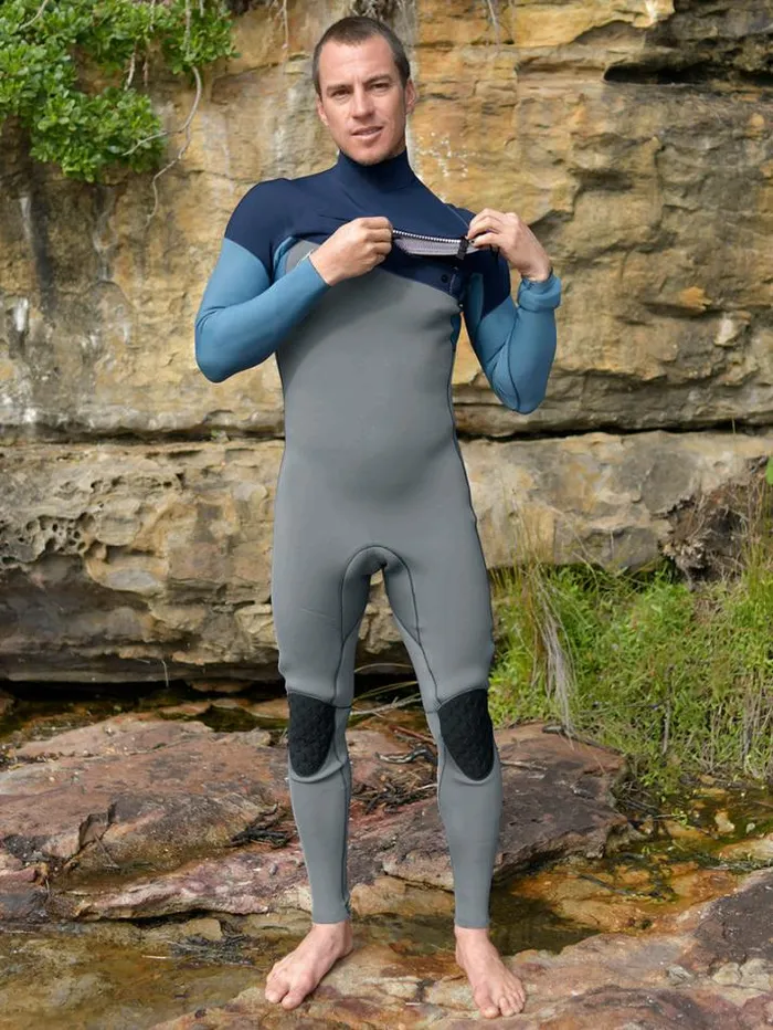 Mens Wetsuits Volcom Modulator 32mm Chest Zip Fullsuit 8211 Cruzer Blue