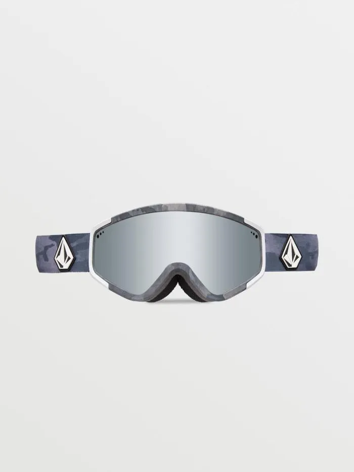 MensWomensKids Accessories Volcom Attunga Goggle 8211 Cloudwash Camo Silver ChromeBL
