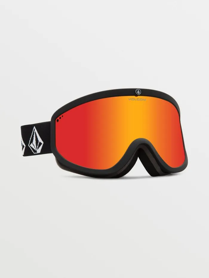 MensWomensKids Accessories Volcom Footprints Goggle 8211 Matte Black Stone Red ChromeBL