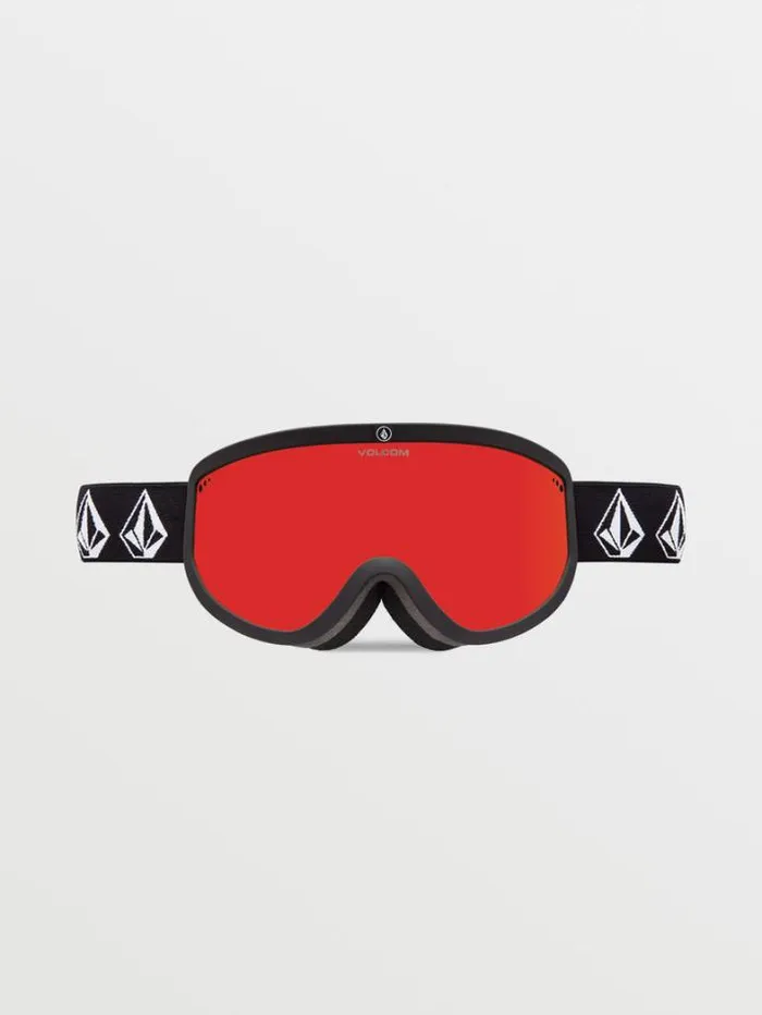 MensWomensKids Accessories Volcom Footprints Goggle 8211 Matte Black Stone Red ChromeBL