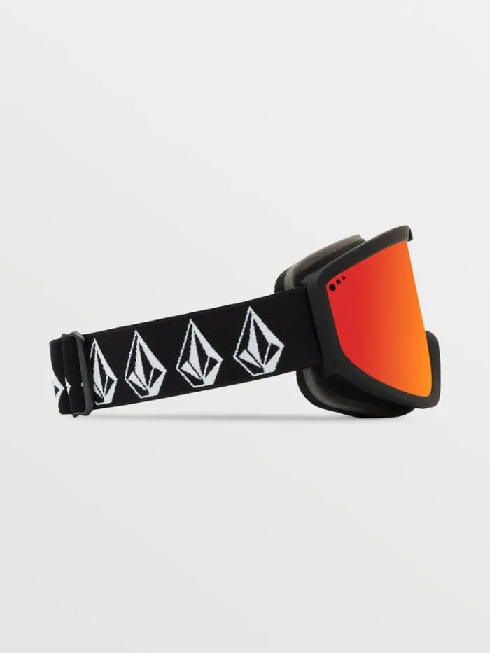 MensWomensKids Accessories Volcom Footprints Goggle 8211 Matte Black Stone Red ChromeBL