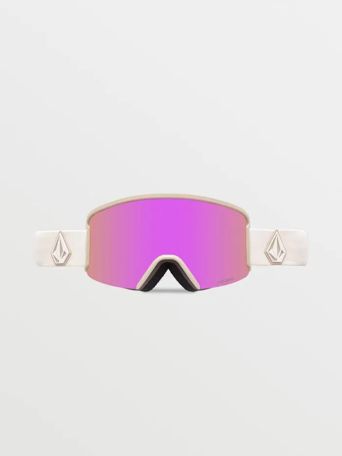 MensWomensKids Accessories Volcom Garden Goggle 8211 KhakiestSand Pink ChromeBL