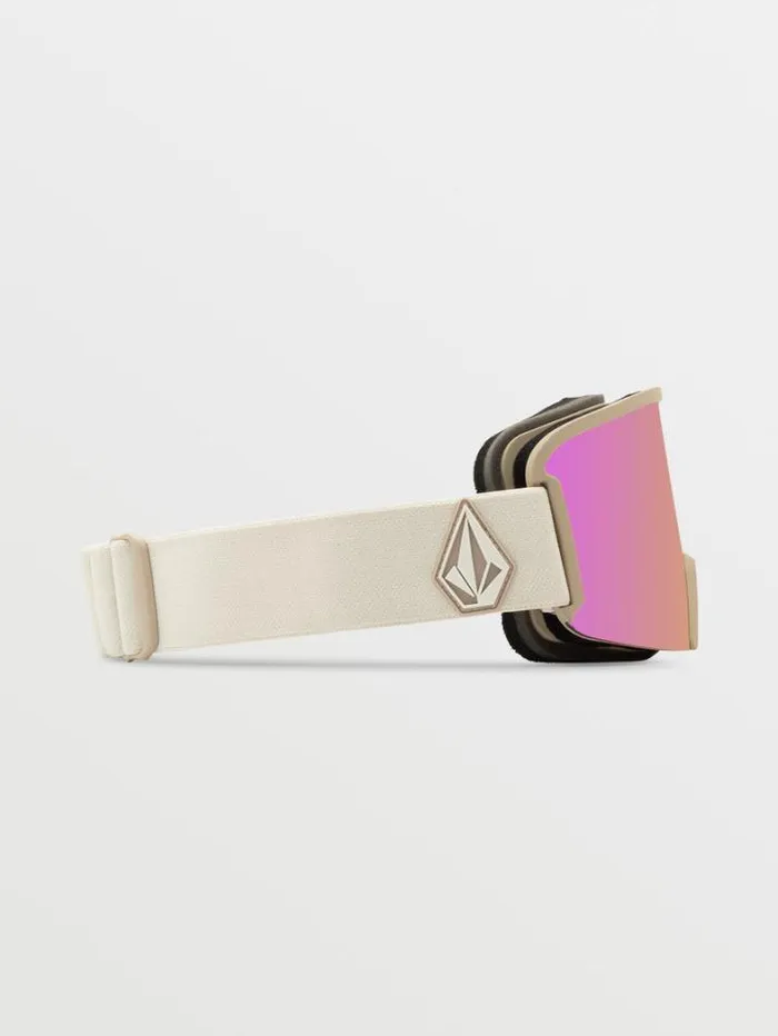 MensWomensKids Accessories Volcom Garden Goggle 8211 KhakiestSand Pink ChromeBL