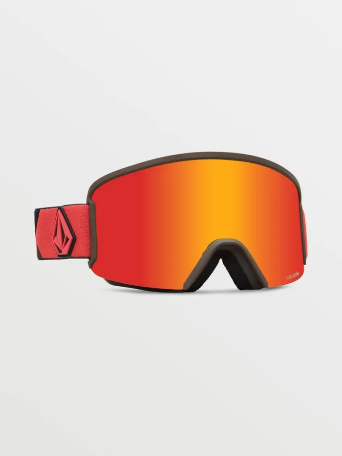 MensWomensKids Accessories Volcom Garden Goggle 8211 OrangeBrown Red ChromeBL