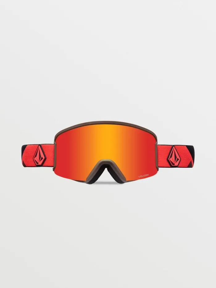 MensWomensKids Accessories Volcom Garden Goggle 8211 OrangeBrown Red ChromeBL