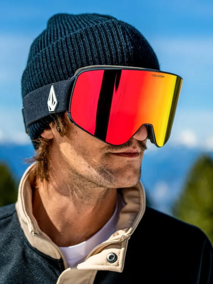 MensWomensKids Accessories Volcom Odyssey Goggle 8211 Matte Black Red ChromeBL