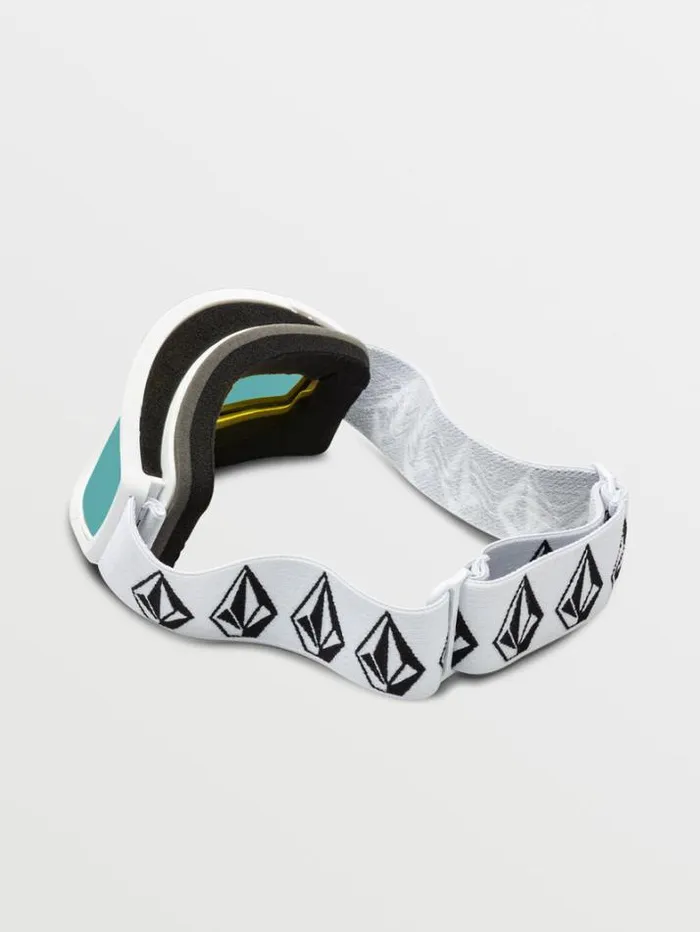 MensWomensKids Goggles Volcom Attunga Youth Goggle 8211 Matte White Stone Ice Chrome
