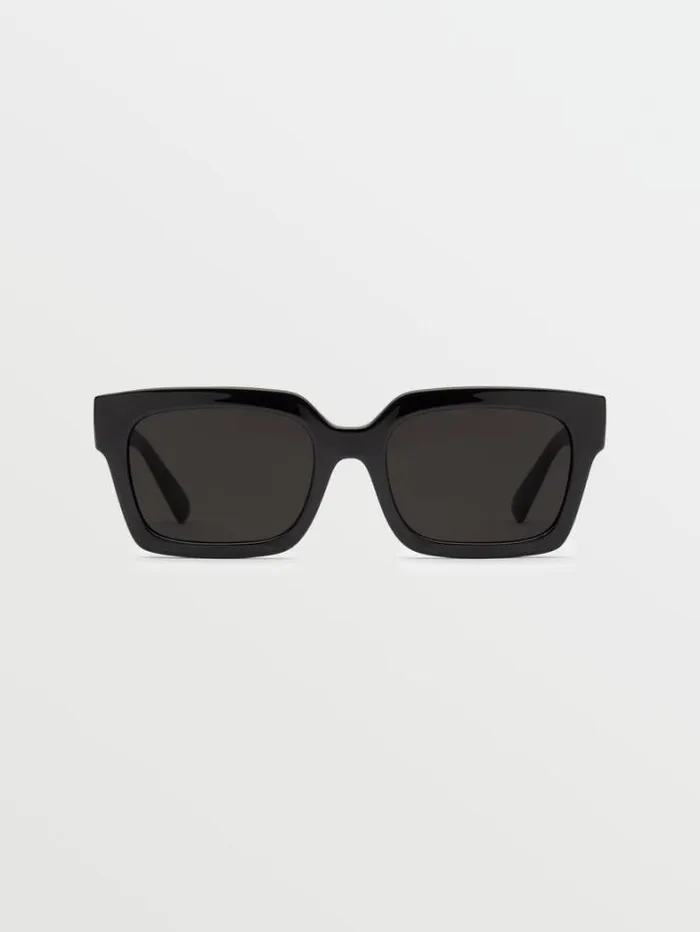 MensWomens Sunglasses Volcom Domeinator Sunglasses 8211 Gloss BlackGray