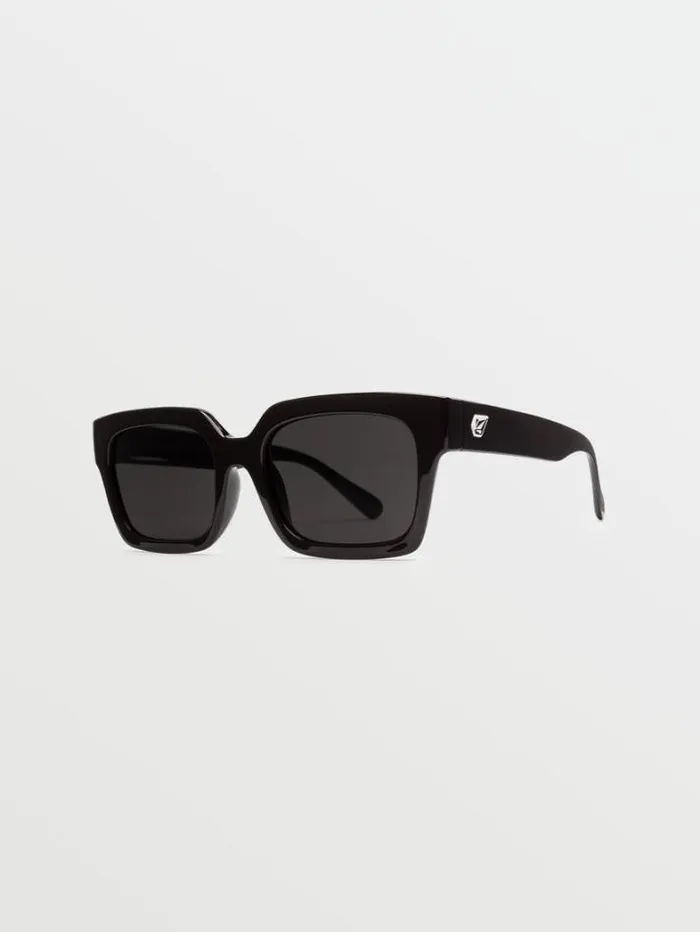 MensWomens Sunglasses Volcom Domeinator Sunglasses 8211 Gloss BlackGray