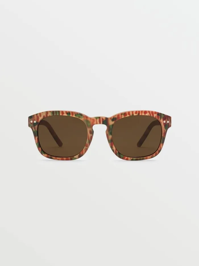 MensWomens Sunglasses Volcom Earth Tripper Sunglasses 8211 Matte GeoBronze