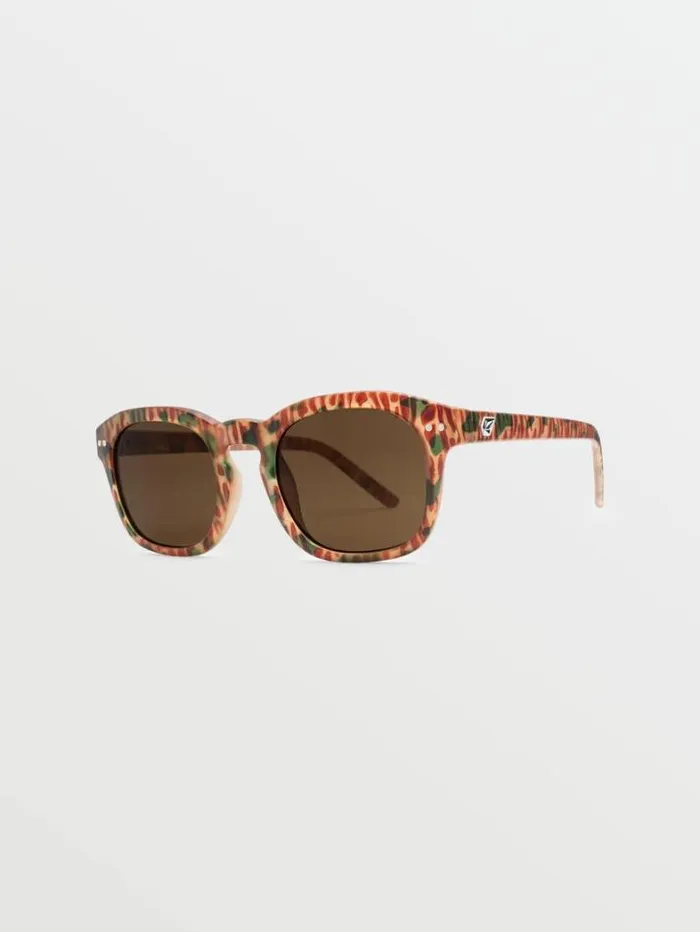 MensWomens Sunglasses Volcom Earth Tripper Sunglasses 8211 Matte GeoBronze