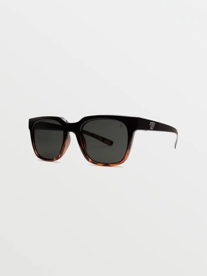 MensWomens Sunglasses Volcom Morph Sunglasses 8211 Gloss DarksideGray Polar