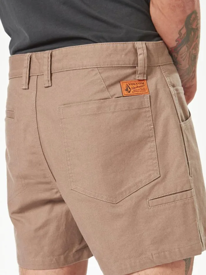MensWorkwear Shorts Volcom Workwear Bevel Work Shorts 8211 Brindle