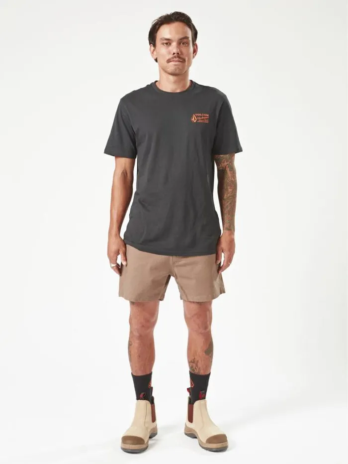 MensWorkwear Shorts Volcom Workwear Bevel Work Shorts 8211 Brindle