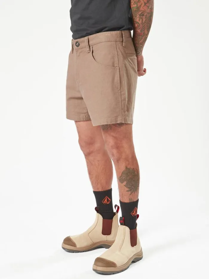 MensWorkwear Shorts Volcom Workwear Bevel Work Shorts 8211 Brindle