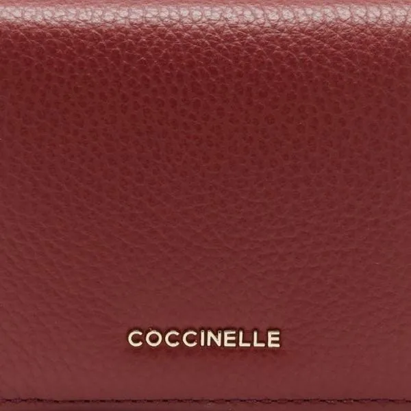 Metallic Soft Brandy Women Coccinelle Wallets and Small Leather Goods