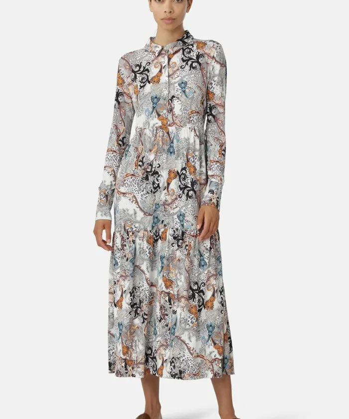 Midi Dress 8211 White Clothing Ilse Jacobsen Dresses Short