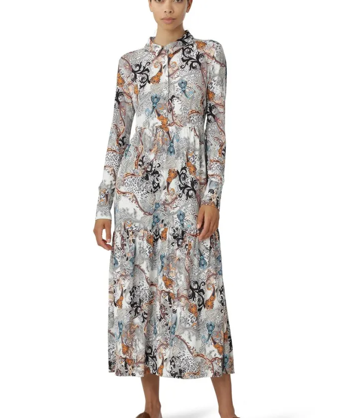 Midi Dress 8211 White Clothing Ilse Jacobsen Dresses Short