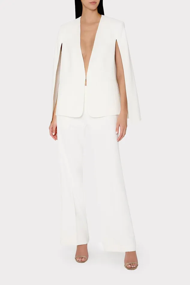 Milly Astrid Cape Blazer White Women Blazers