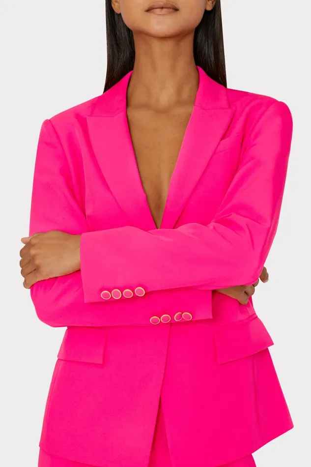 Milly Avery Cady Blazer Milly Pink Women Matching Sets