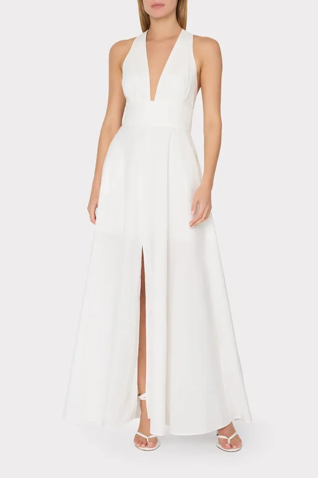 Milly Catarina Poplin Maxi Dress White Women CoverUps Milly Catarina Poplin Maxi Dress White Women CoverUps