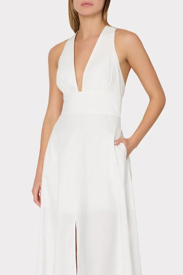 Milly Catarina Poplin Maxi Dress White Women CoverUps Milly Catarina Poplin Maxi Dress White Women CoverUps