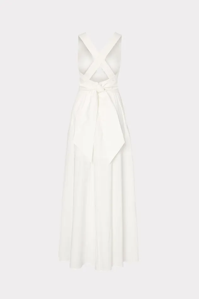 Milly Catarina Poplin Maxi Dress White Women CoverUps Milly Catarina Poplin Maxi Dress White Women CoverUps