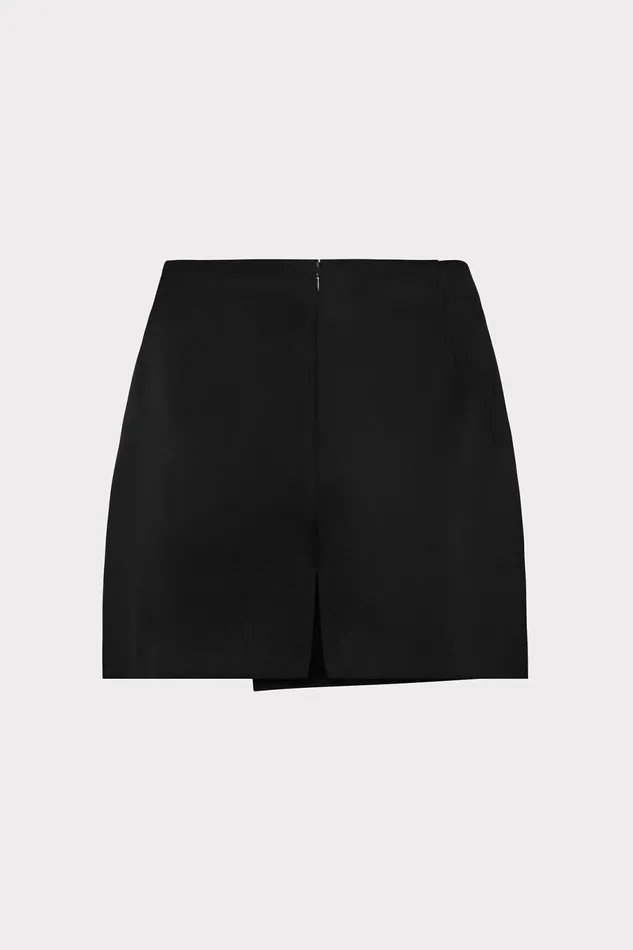 Milly Evalyn Crepe Skort Black Women Skirts