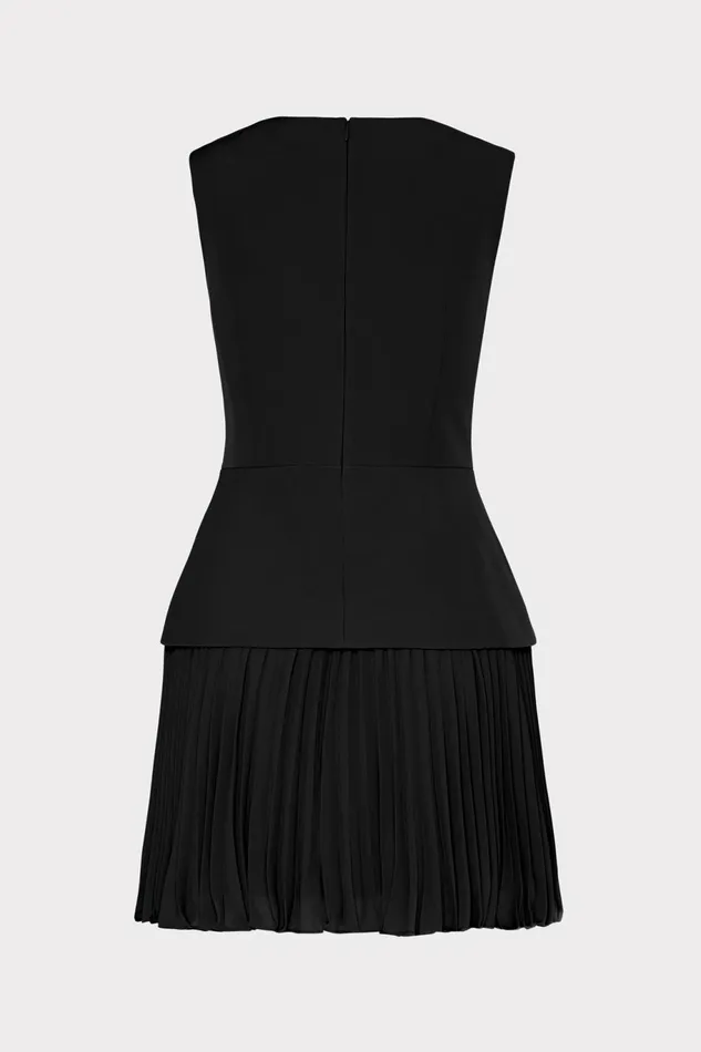 Milly Haddy Pleated Mini Dress Black Women Dresses Milly Haddy Pleated Mini Dress Black Women Dresses