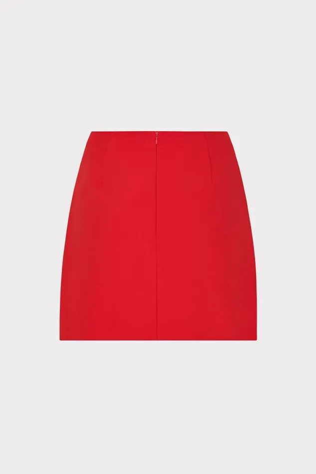 Milly Lizzy Cady Mini Skirt Red Women Skirts