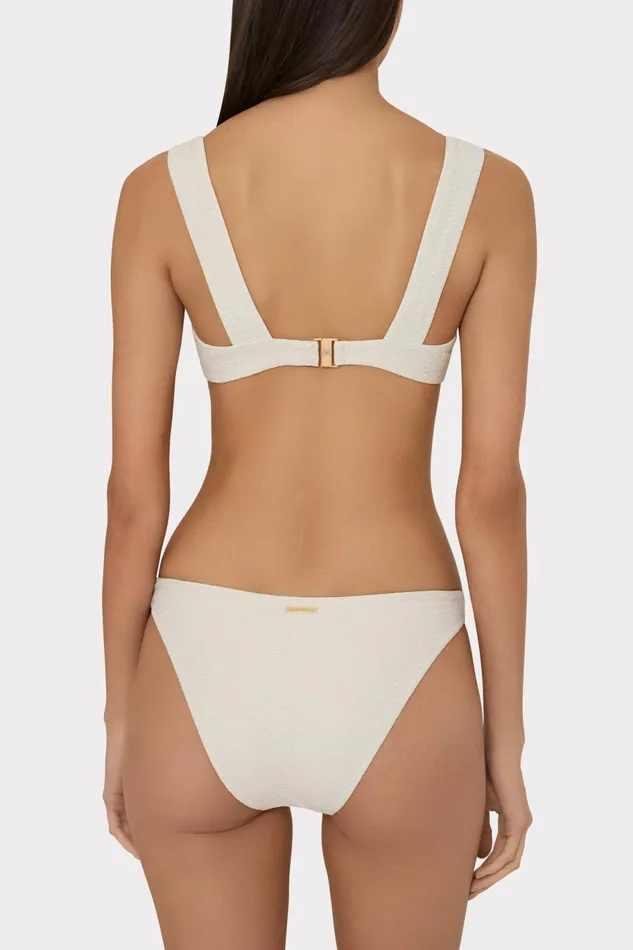 Milly Margot Chevron Bikini Bottom Beigegold Women Bikinis