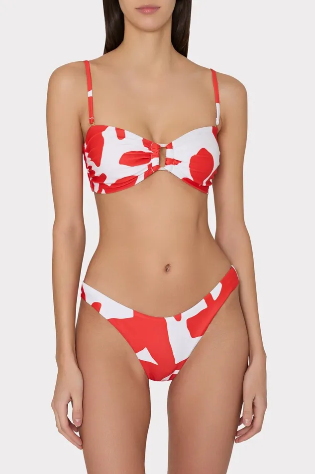 Milly Margot Grand Foliage Bottom Redwhite Women Swim and Coverups Milly Margot Grand Foliage Bottom Redwhite Women Swim and Coverups