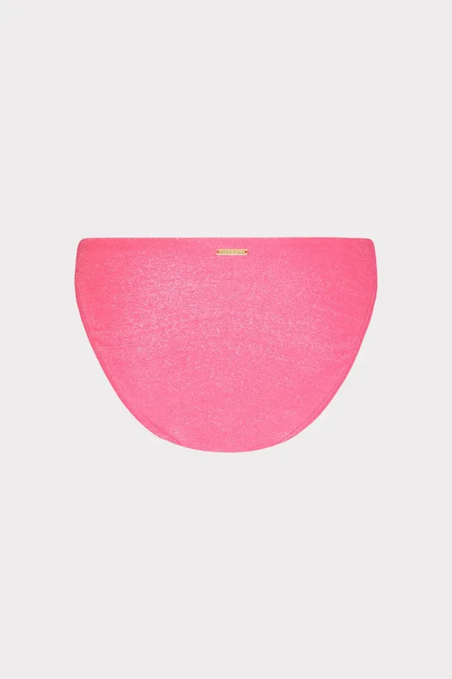 Milly ORing Bikini Bottom Shimmer Pink Women Swim and Coverups Milly ORing Bikini Bottom Shimmer Pink Women Swim and Coverups