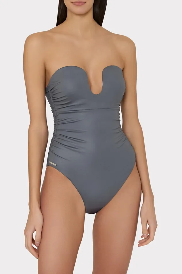 Milly Ragatta One Piece Grey Women Swim and Coverups