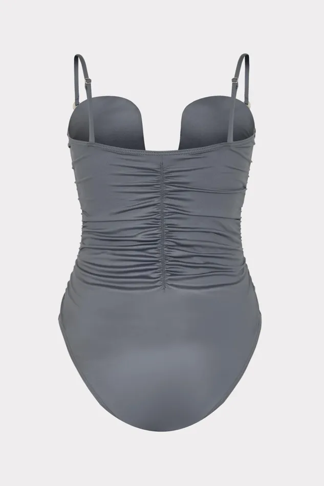 Milly Ragatta One Piece Grey Women Swim and Coverups