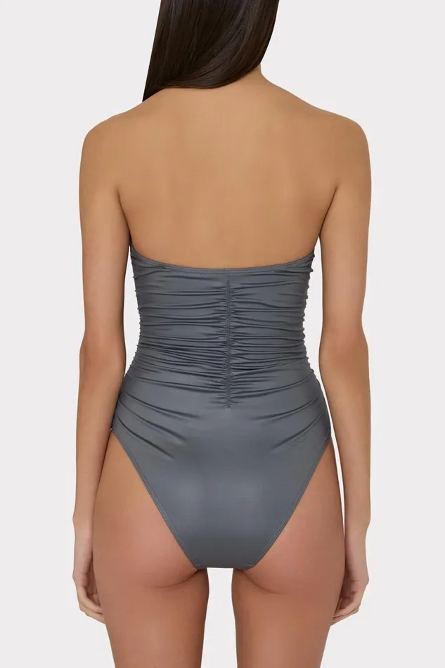 Milly Ragatta One Piece Grey Women Swim and Coverups