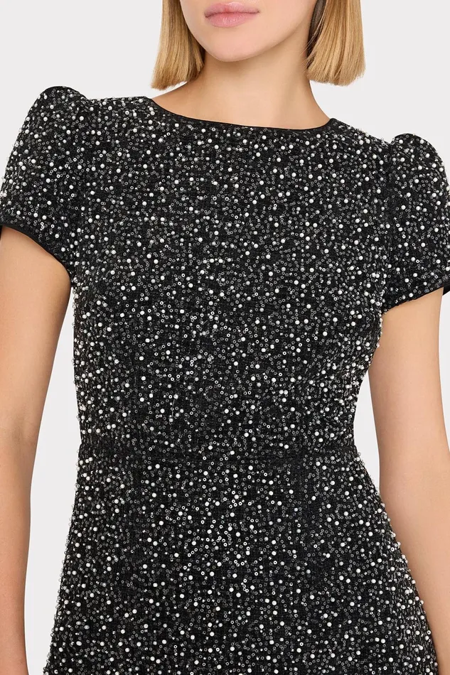 Milly Rowen Beaded Tweed Dress Black Women Dresses Milly Rowen Beaded Tweed Dress Black Women Dresses