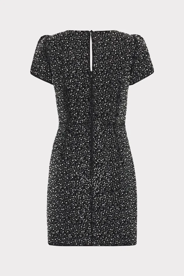 Milly Rowen Beaded Tweed Dress Black Women Dresses Milly Rowen Beaded Tweed Dress Black Women Dresses
