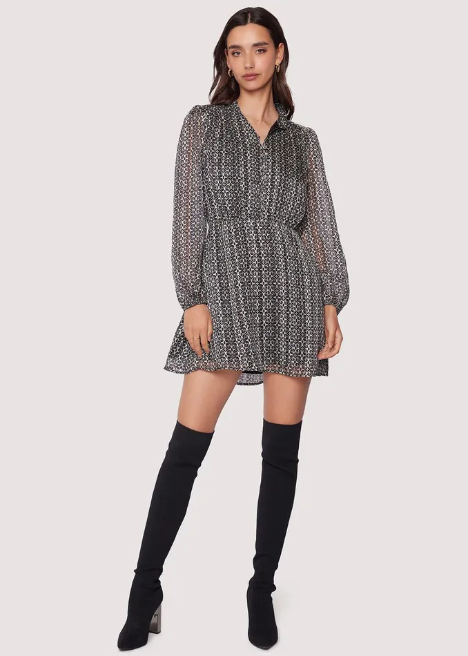 Mira Mini Dress Blackivorymulti Women Lost Wander Dresses
