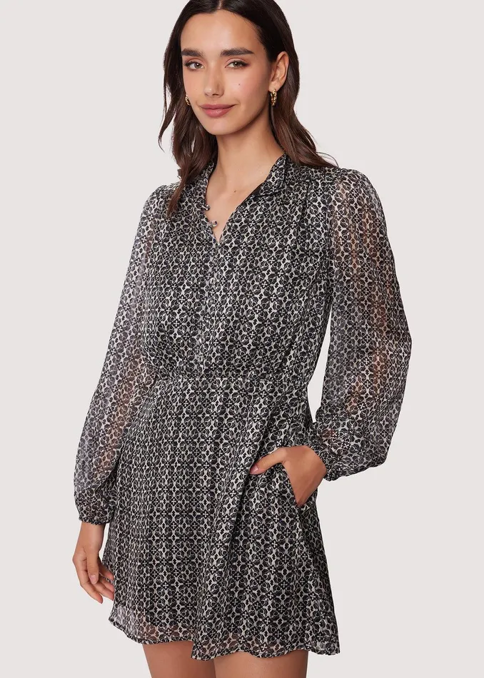 Mira Mini Dress Blackivorymulti Women Lost Wander Dresses
