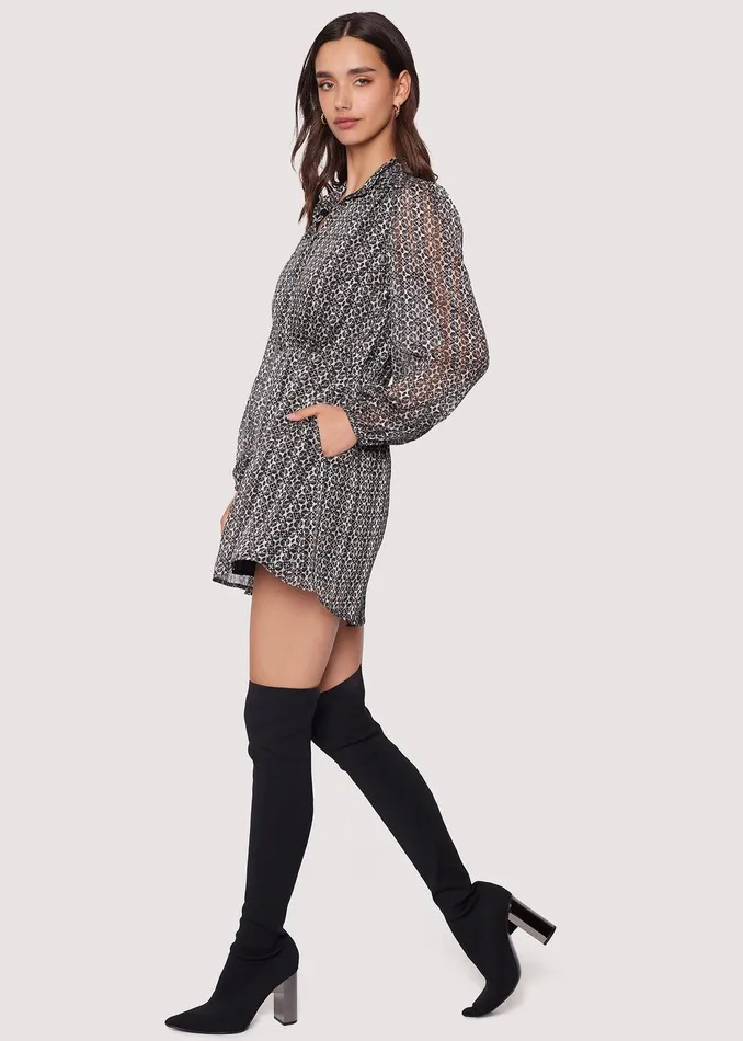 Mira Mini Dress Blackivorymulti Women Lost Wander Dresses