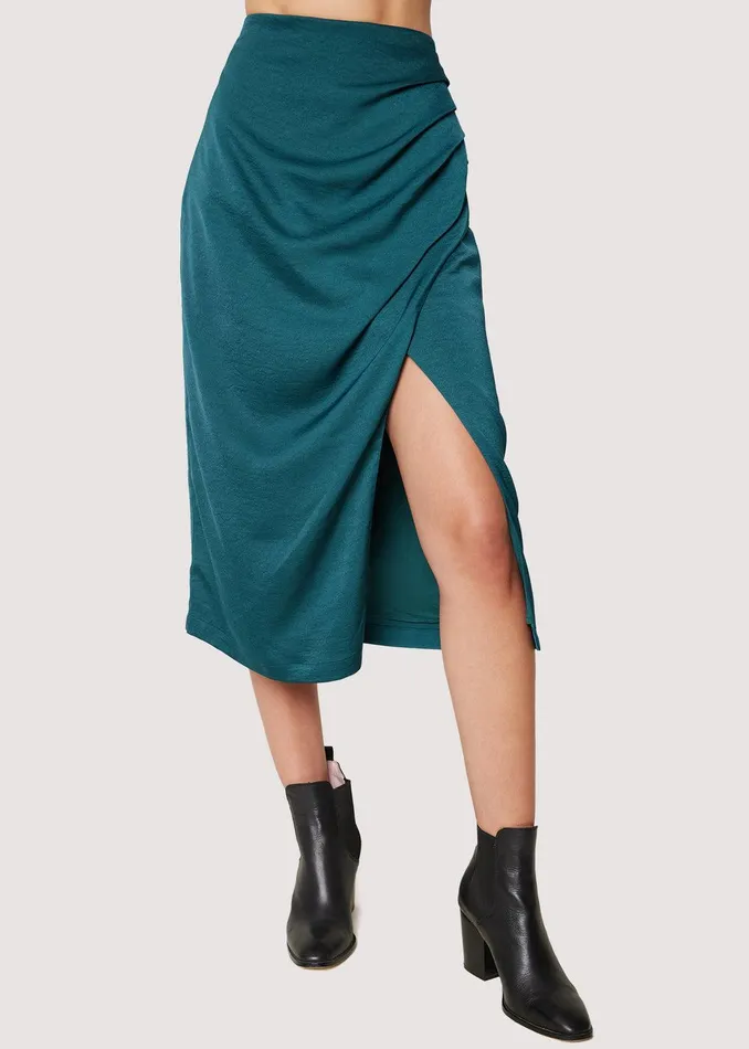 Modern Love Midi Skirt Teal Women Lost Wander Skirts