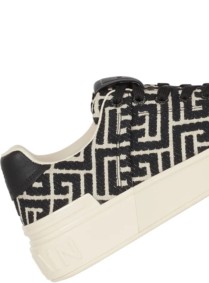 Monogram Jacquard BCourt Sneakers White Men Balmain Sneakers