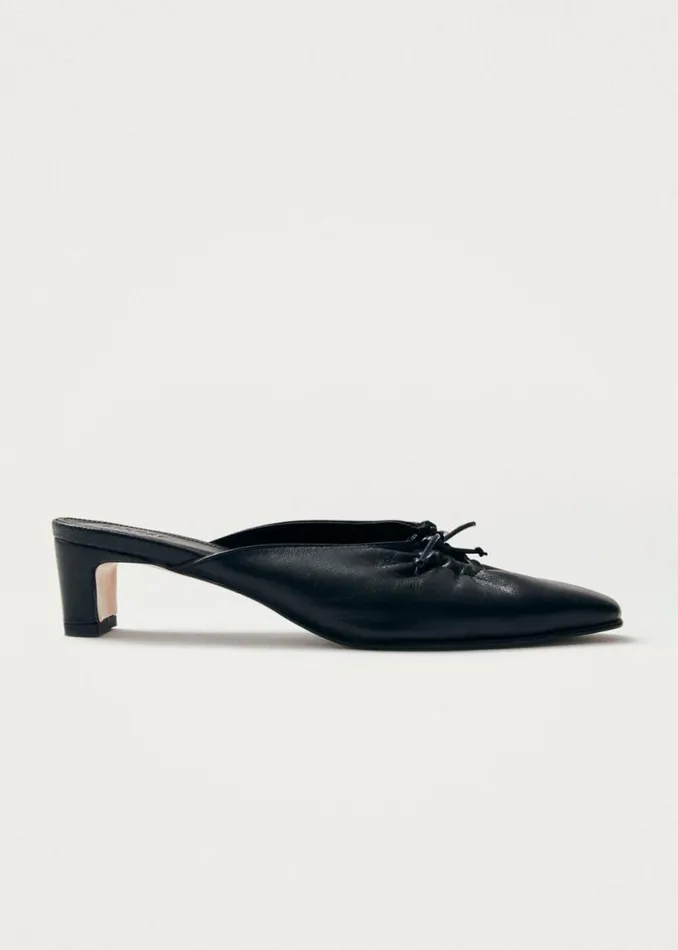 Mules Women ALOHAS Amar Black Leather Mules