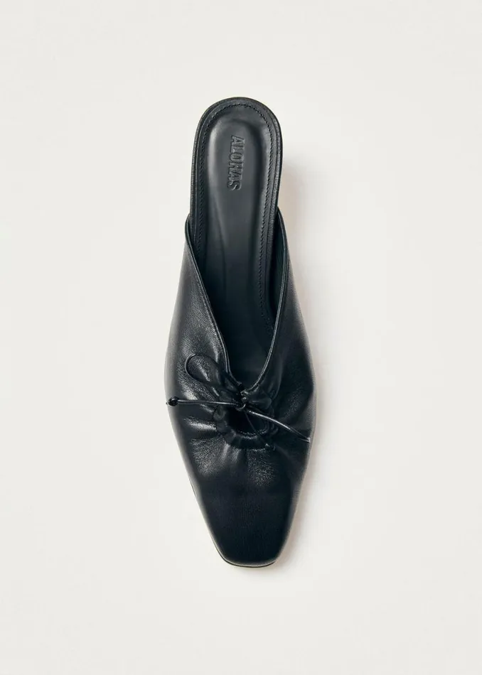 Mules Women ALOHAS Amar Black Leather Mules