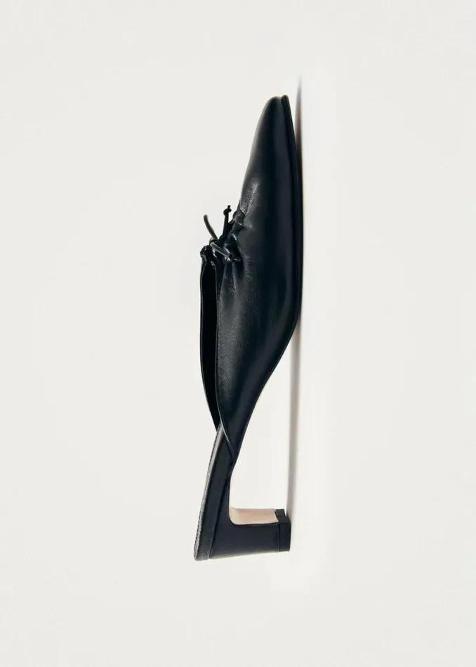 Mules Women ALOHAS Amar Black Leather Mules
